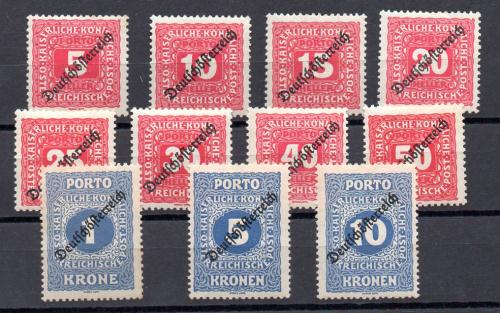 Austria Taxas Nº Yvert 64/74 (*)
